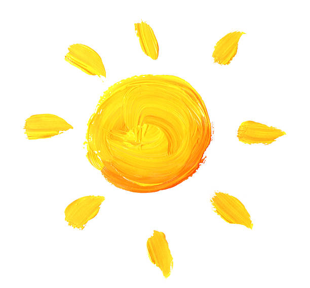 sun plasticine isolated on white background.