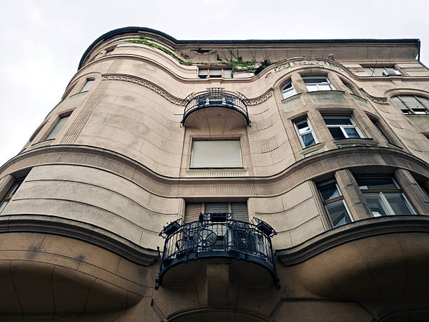 Old fashioned residential building in Budapest, Hungary.