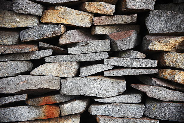 Close-up view of a stone wall