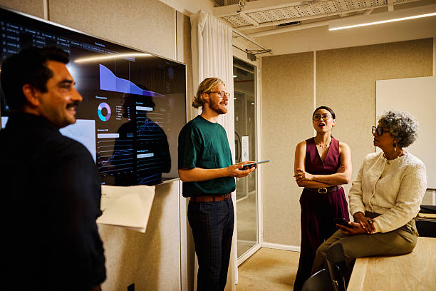 istock Diverse startup team discussing ai data in meeting 2255857320