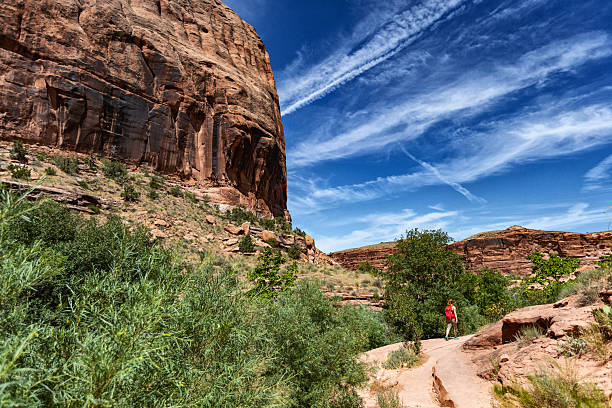 istock Hiker walking on desert trail near Moab 2255858016