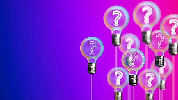 istock Lightbulb concept with Question Mark inside. Innovation and new ideas concept. Colorful background copy space 2255860055
