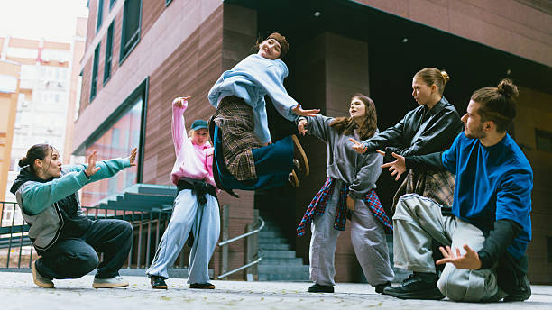 istock Street dance performers highlighting personal style and freedom. 2255872361