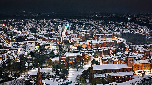 istock Odense Cathedral from above at winter 2255874703