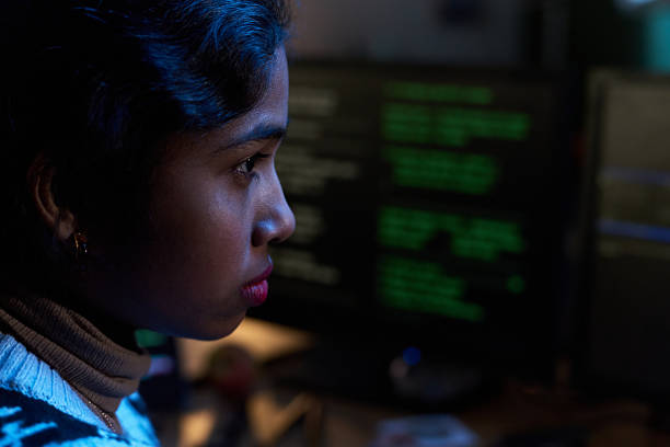 istock Young South Asian Woman Concentrating While Working on Computer Screen 2255892760