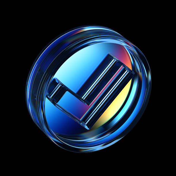 A vibrant, glossy blue circular emblem featuring a check mark inside, set against a deep black background. Ideal as a modern logo, badge, or symbol for quality, approval, and design.