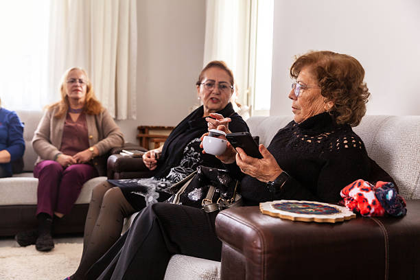 Senior women sitting