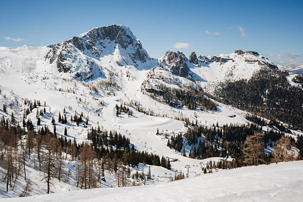 Nassfeld skiing resort. Winter vacation concept.
