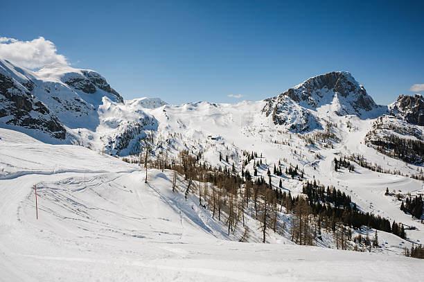 Nassfeld skiing resort. Winter vacation concept.