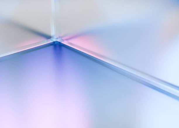 Abstract minimal pastel geometric gradient reflection glass soft light modern blur design background texture surface smooth
