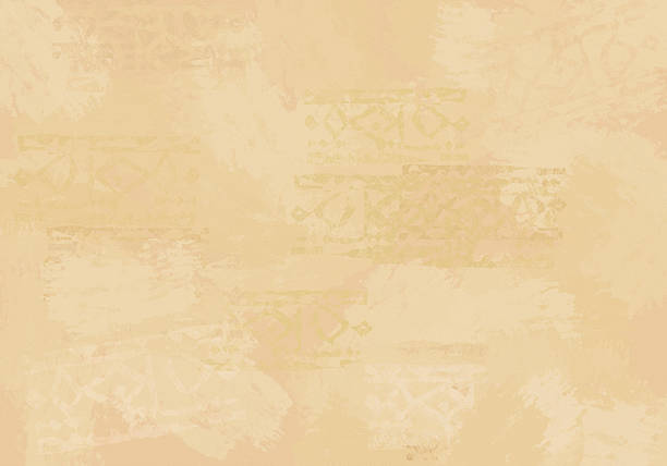 Cream Colored Abstract Watercolor Background - Bleached Color Effect