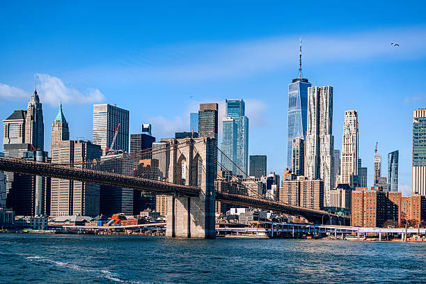 istock Manhattan Skyline And Brooklyn Bridge Over Water 2255913228