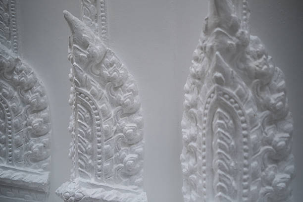White wall in the Thai Temple