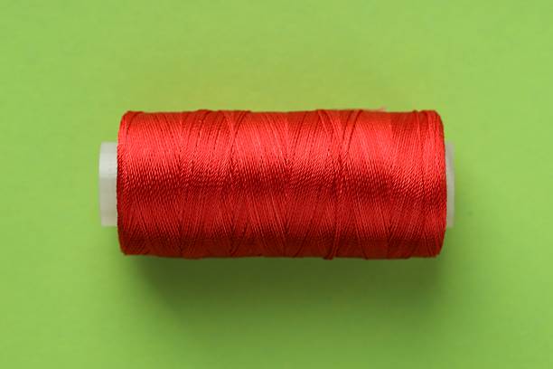 The red threads are jumbled together