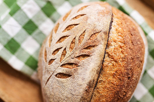 Freshly baked sourdough bread.