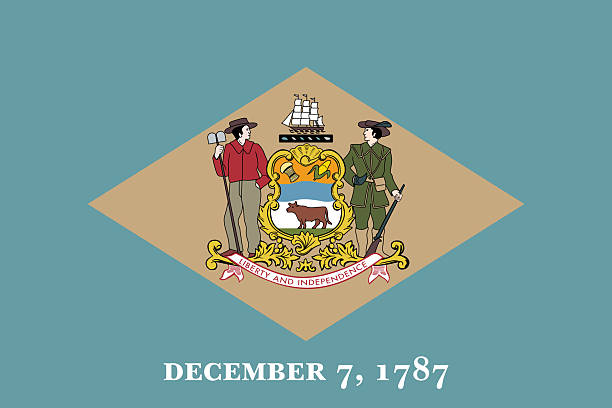 istock Delaware - flag of state of USA 2255959559