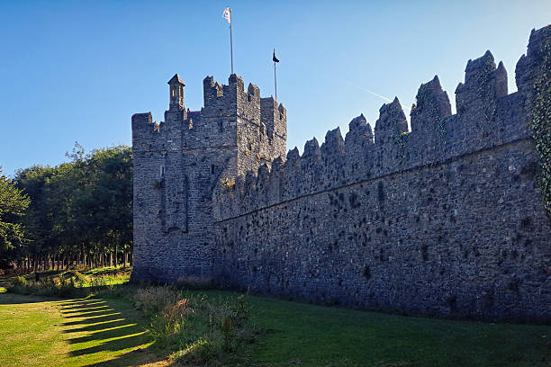 Chepstow, Monmouthshire, Wales, United Kingdom - June 04, 2022:  Remains of Chepstow Castle (Castell Cas-gwent)