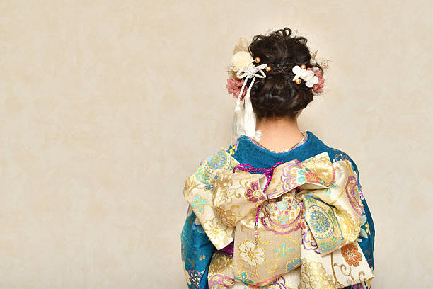 Young Woman Wearing a Furisode Kimono