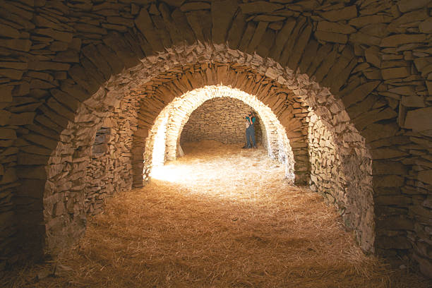 Woman in a deserted borie
