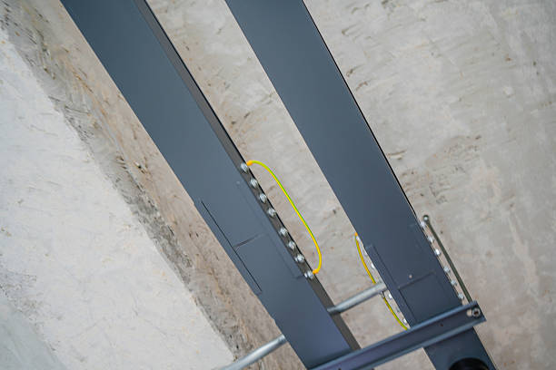 Rebar at the foundation inside a concrete wall