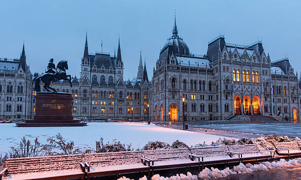 The Hungarian Parliament Building, a neo-Gothic landmark on the banks of the Danube in Budapest, serves as the seat of Hungary’s National Assembly and a major tourist attraction.