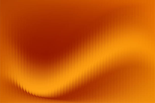 Abstract background showcases a rich, warm color transition from deep reddish-brown to bright golden orange featuring a series of repeating vertical translucent stripes subtly shaped into a flowing wave pattern across the entire composition, creating depth and visual interest ideal for modern graphic design projects or elegant digital displays.