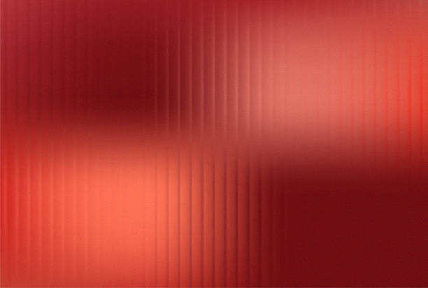 Abstract background texture displays rich gradient shades transitioning from deep crimson to brighter coral tones accented by subtle vertical light patterns and a fine film grain enhancing the dimensional and moody aesthetic for various design applications.