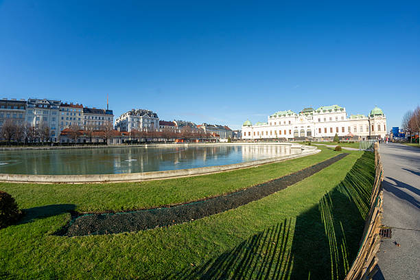 The Belvedere Palace in Vienna, Austria, a magnificent Baroque complex that houses a renowned art museum.