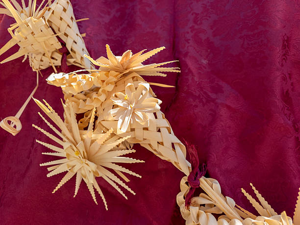 Palms made in Elche, Spain, for Palm Sunday during Holy Week.