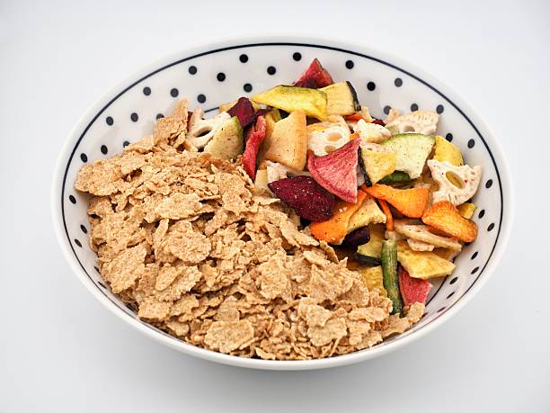 Variety of vegetable snacks and brown rice cereal