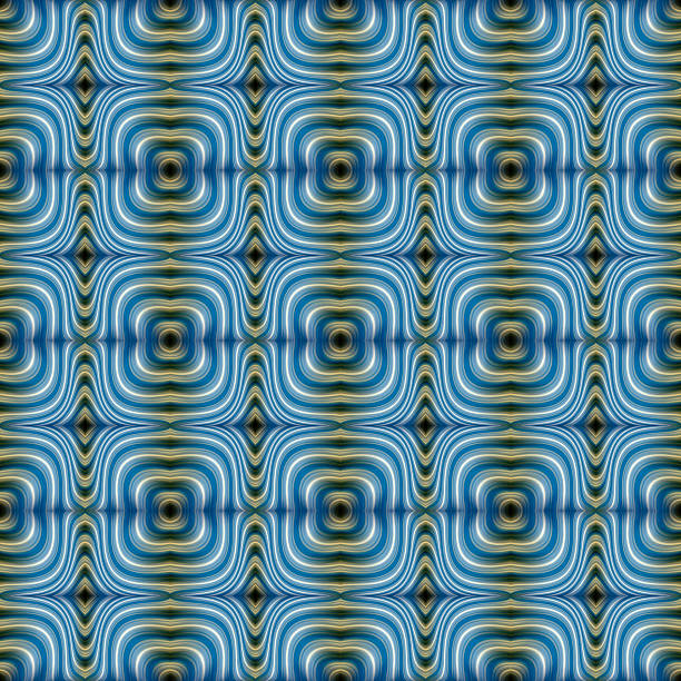 Endless geometric pattern background in blue color for design, printing.