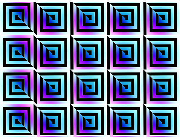 abstract background of Abstract Geometric Square Pattern in Neon Colors
