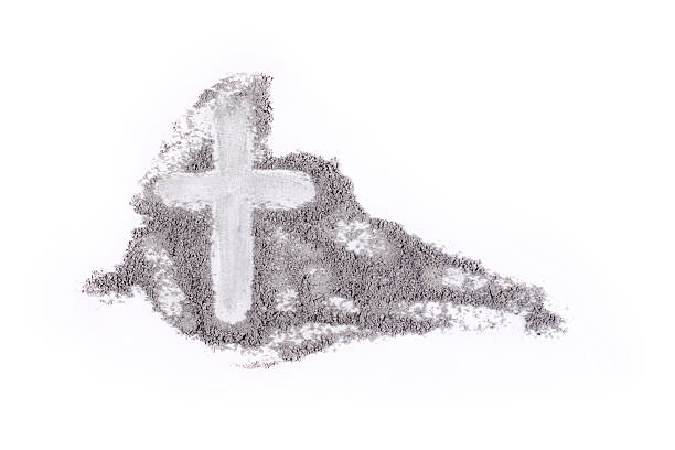 istock Christian Crucifix Drawing in Ash Isolated 2256058592