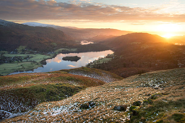 istock Beautiful Winter Sunrise Over Grasmere From Silver Howe, Lake District, UK. 2256065379