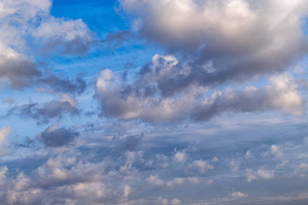 Flight above a dense layer of clouds on a bright sunny day.