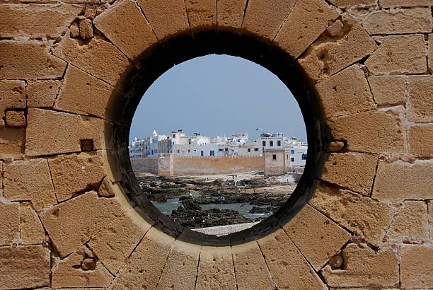 Cannon hole in the wall of fortress