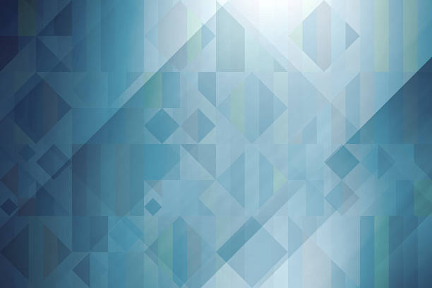 This abstract geometric background features a sophisticated array of blue triangles and diamonds layered with subtle gradients. Its clean, professional design creates a cool, modern aesthetic perfect for corporate presentations, technological themes, and digital media projects seeking a sleek and innovative look.