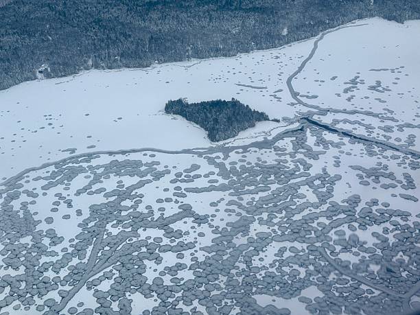 istock Frozen Lake - aerial view 2256088891