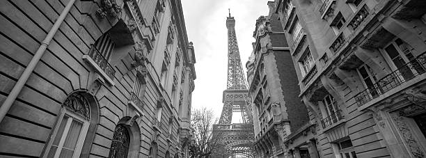 istock Eiffel Tower black and white photo. Paris 2256090382