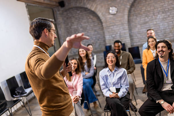istock Businessman Leading Conference with Presentation 2256097706