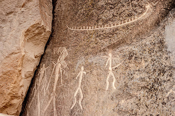 Rock Paintings In Gobustan National Historical Artistic Reserve Azerbaijan