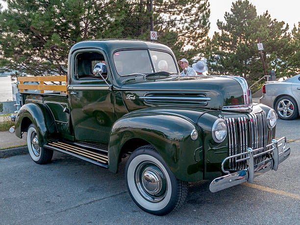 1929 truck set up as a flat bed stake bed. Includes clipping paths for car, for window opacity, for shadow darkening opacity.