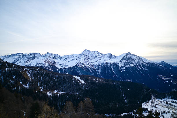 Snow covered mountains, Tian Shan, large system of mountain ranges in Central Asia