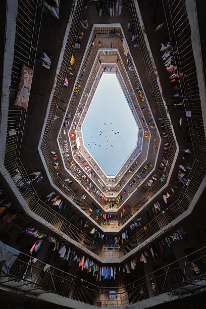 Inner Courtyard with Geometric Symmetry
