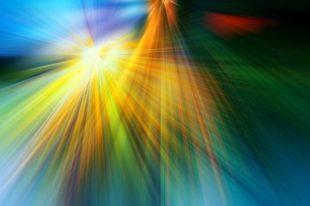 Colorful abstract background in green, blue, orange and yellow colors.