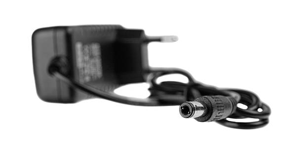 A 3.5mm AC/DC power adapter cable on a white background is perfect for repairs. Its durable build ensures long-term maintenance use.