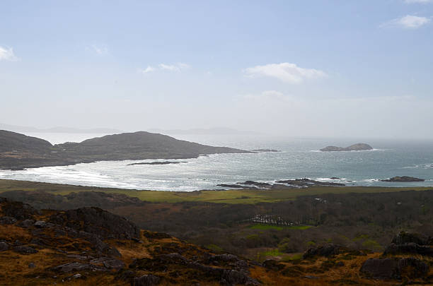 Beautiful rugged seascape with ragged coastline in Ireland.