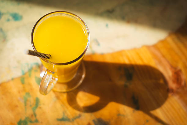 orange juice on a sunny day