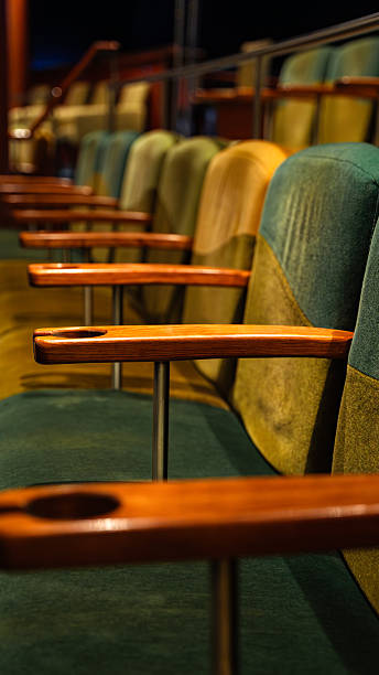 Empty rows of cinema seats waiting for an audience to arrive in curacao