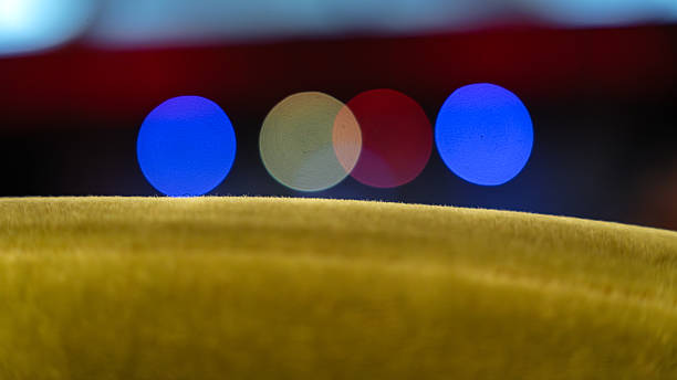 Colorful bokeh lights creating abstract night background